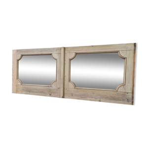 Miroir industriel en bois