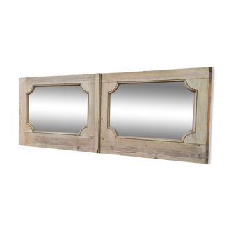Industrial wooden mirror