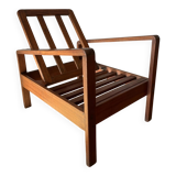 Vintage wooden armchair for children 1960