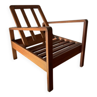 Vintage wooden armchair for children 1960