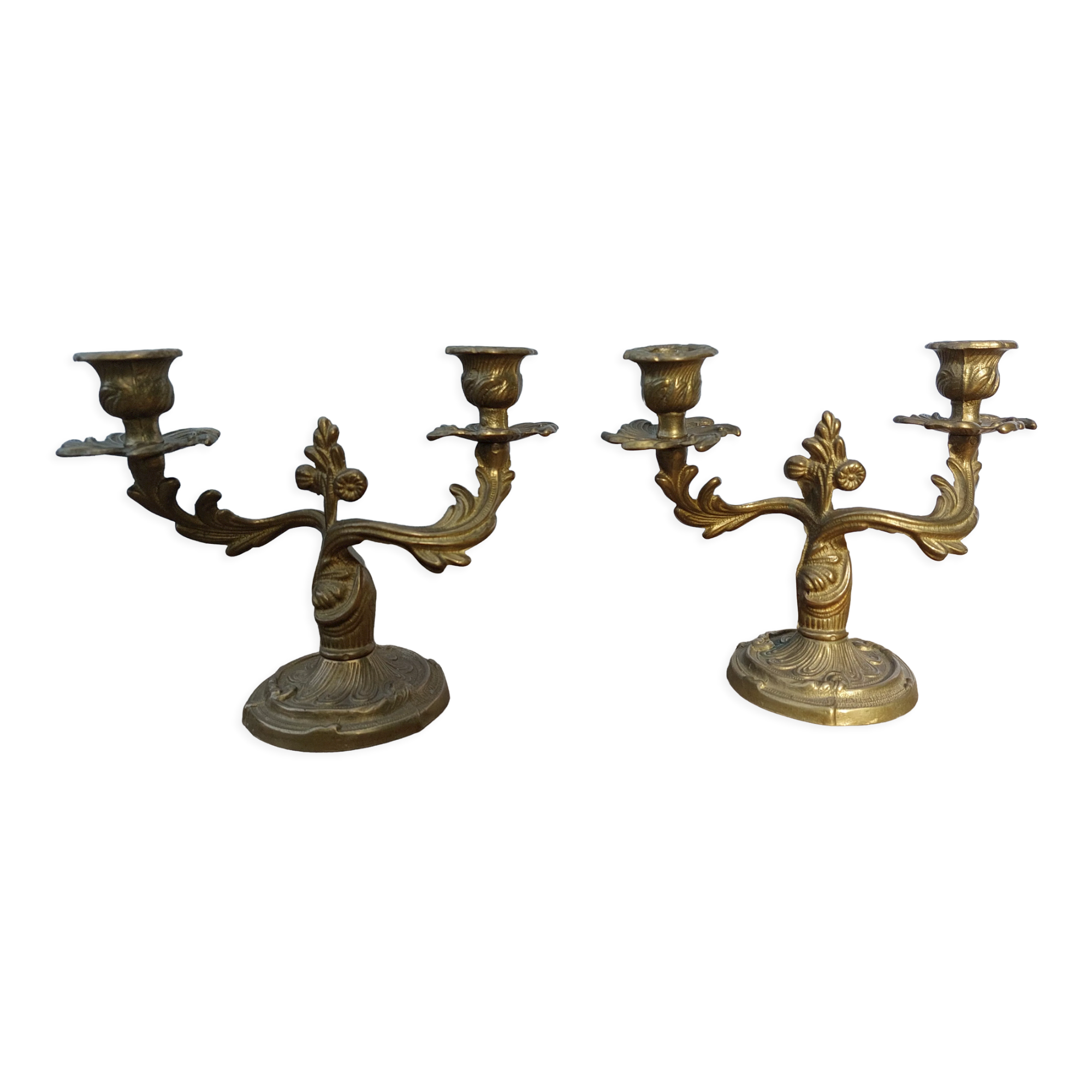 Brass candle holders