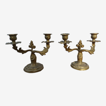 Brass candle holders