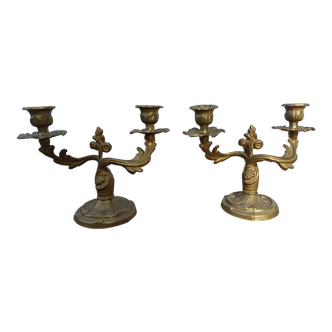 Brass candle holders