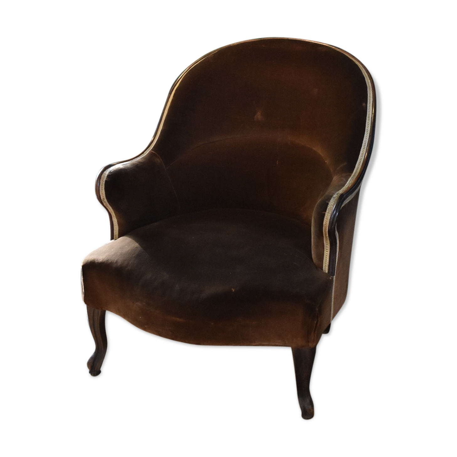 Fauteuil crapaud chocolat