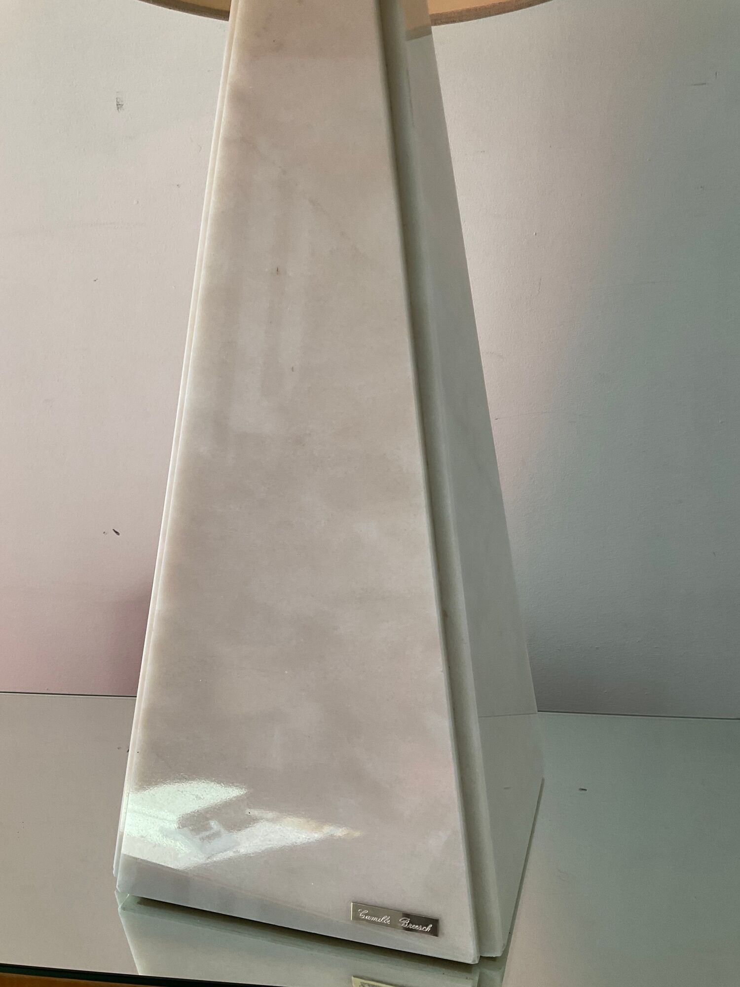 Lamp by Camille Breesch in marble 70s