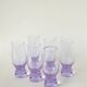Set of 6 lilac cocktail glasses, Italian design, 1980.