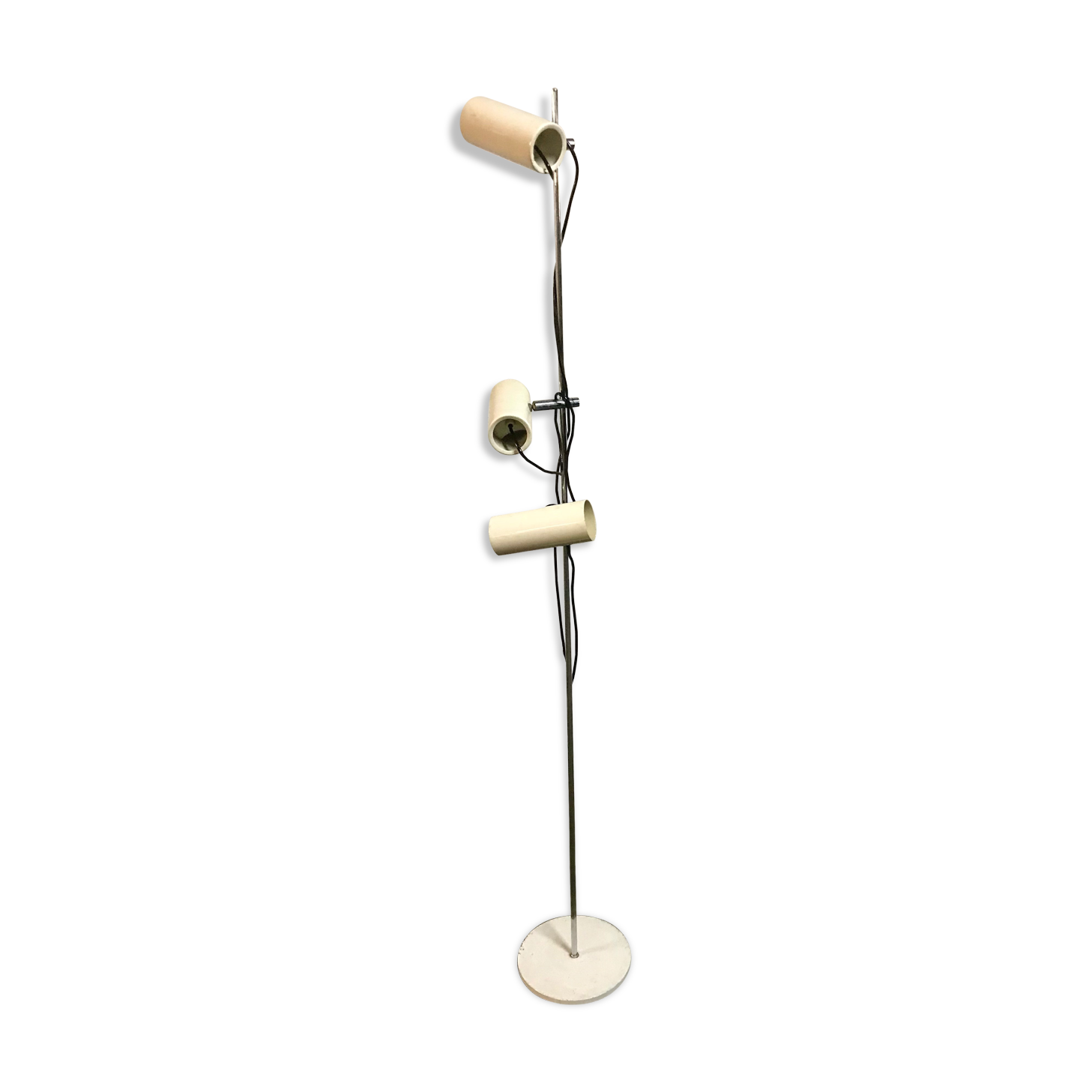 Lampadaire à 3 spots métal
