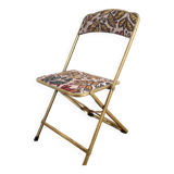 Vintage folding chair - upcycling - tapestry - Large Rainbow tree