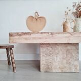 Travertine coffee table