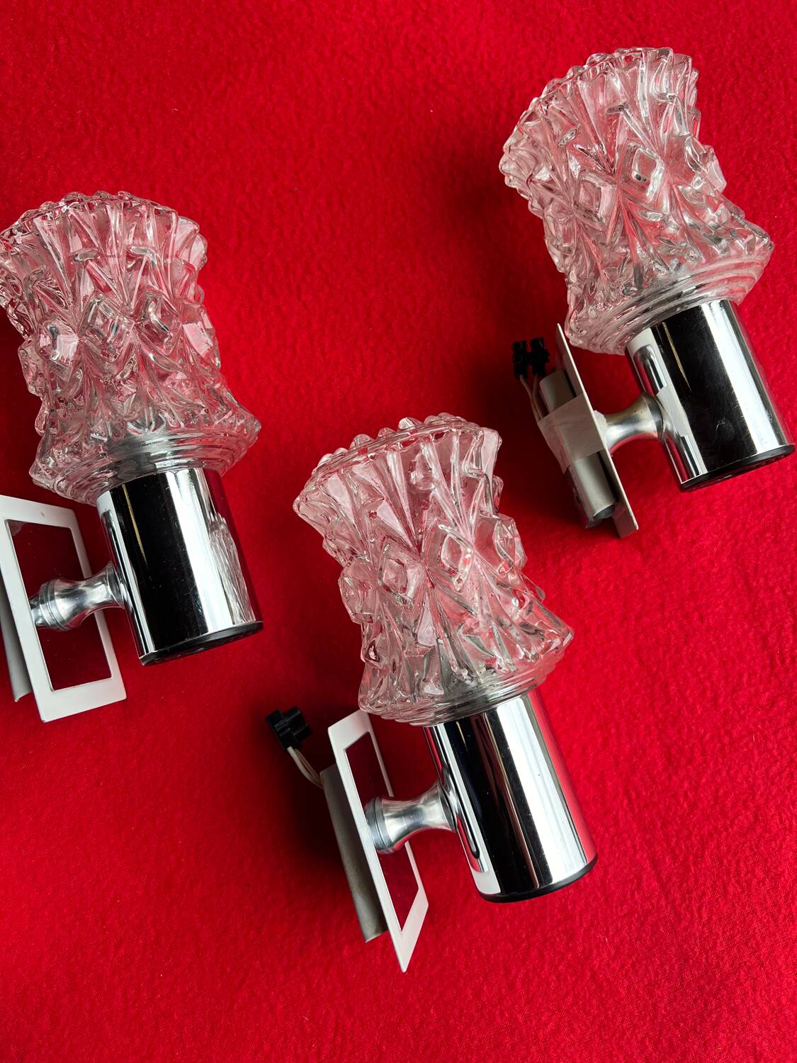 Set of 5 vintage 1970 targetti wall lights