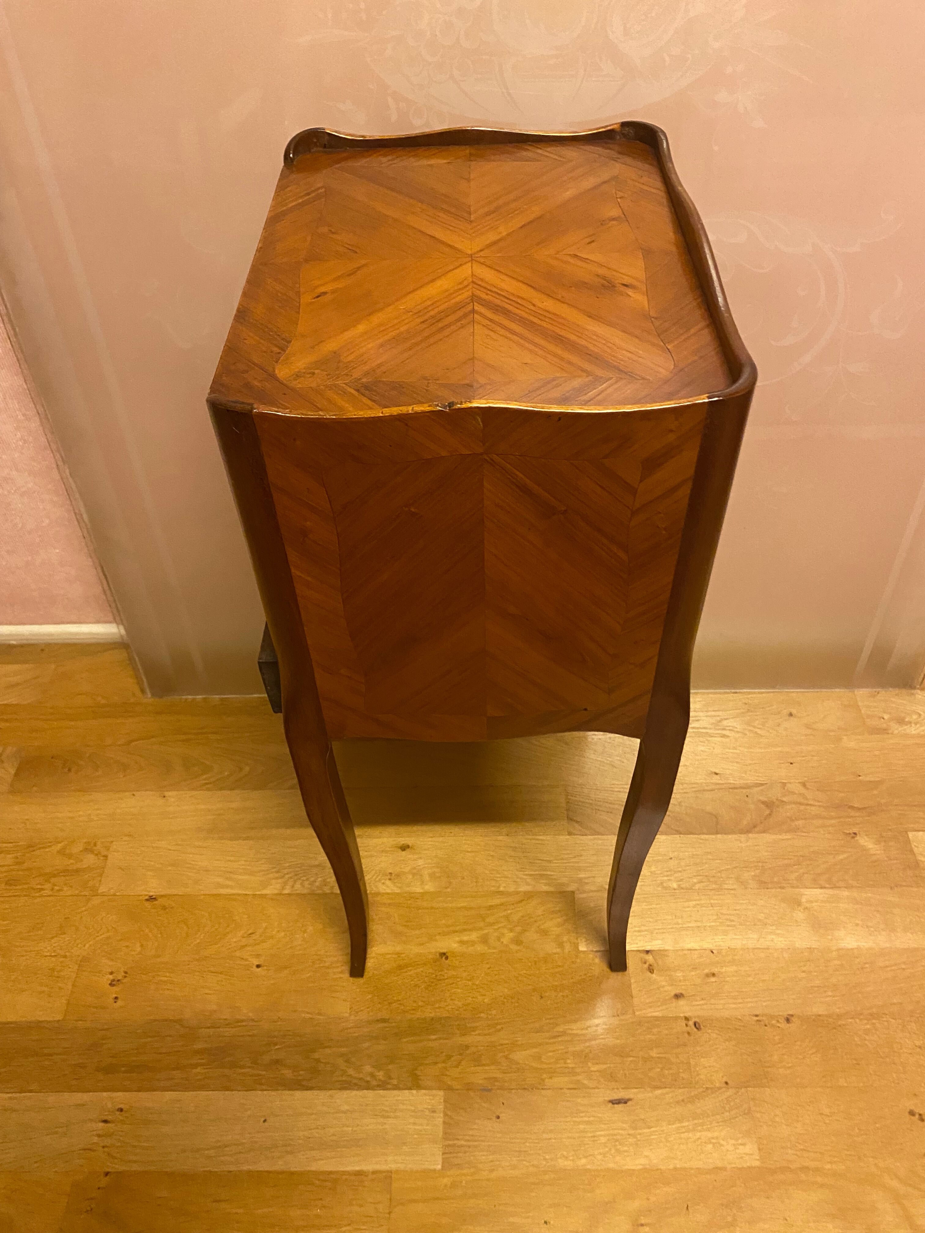 Louis XV style bedside, door imitating books