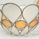 Pair of Capiz mother-of-pearl lampshade and vintage gilded metal