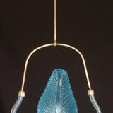 Lovely Blue Art Decò Barovier e Toso Pendant Light, 1930s