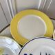 Lot de 6 assiettes plates dépareillées Digoin Sarreguemines et Gien années 30-40