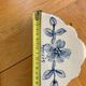 Pair of ceramic flower pots - flower picks with blue floral motifs