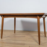 Table à manger en chêne extensible danois du milieu du siècle, années 1960