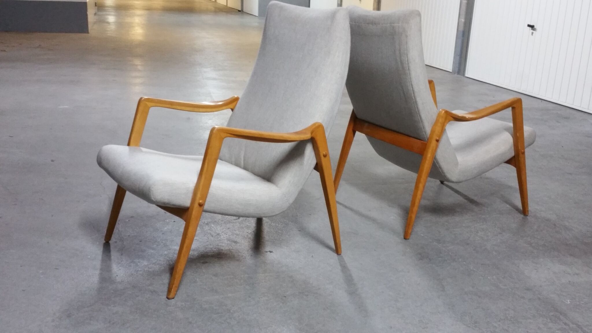Scandinavian armchair danish feet years 50 compass