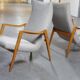 Scandinavian armchair danish feet years 50 compass