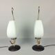 2 lampes arlus opaline et laiton 1960