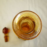 Vintage amber glass carafe