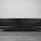 Vintage Mid-Century Scandinavian Modern Dark Oak Sideboard & Wooden Handles