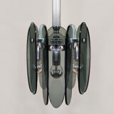 1970s Gorgeous Grey Smoked Chandelier by Veca in Murano Glass. Made in Italy