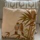 Vintage cushion decorated with birds, Thailand