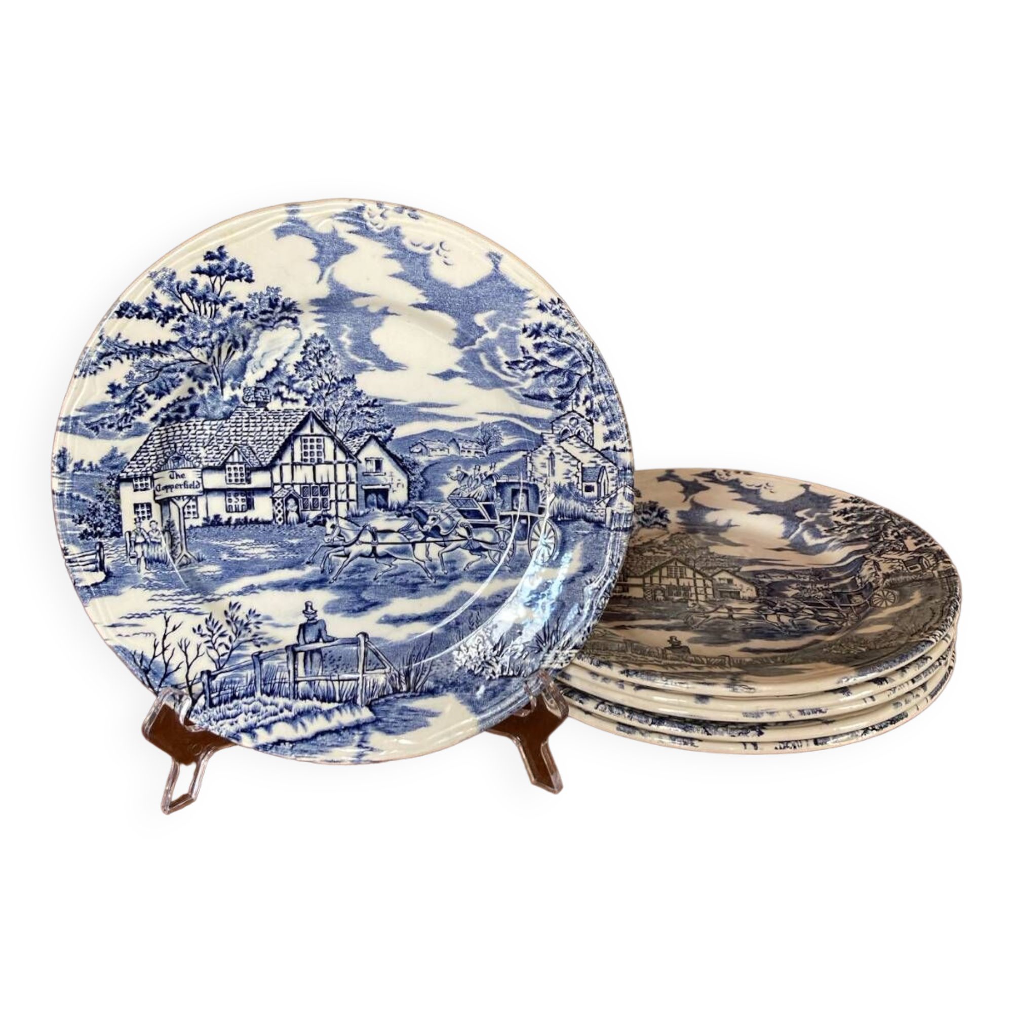 6 flat plates English Style / Lunéville France