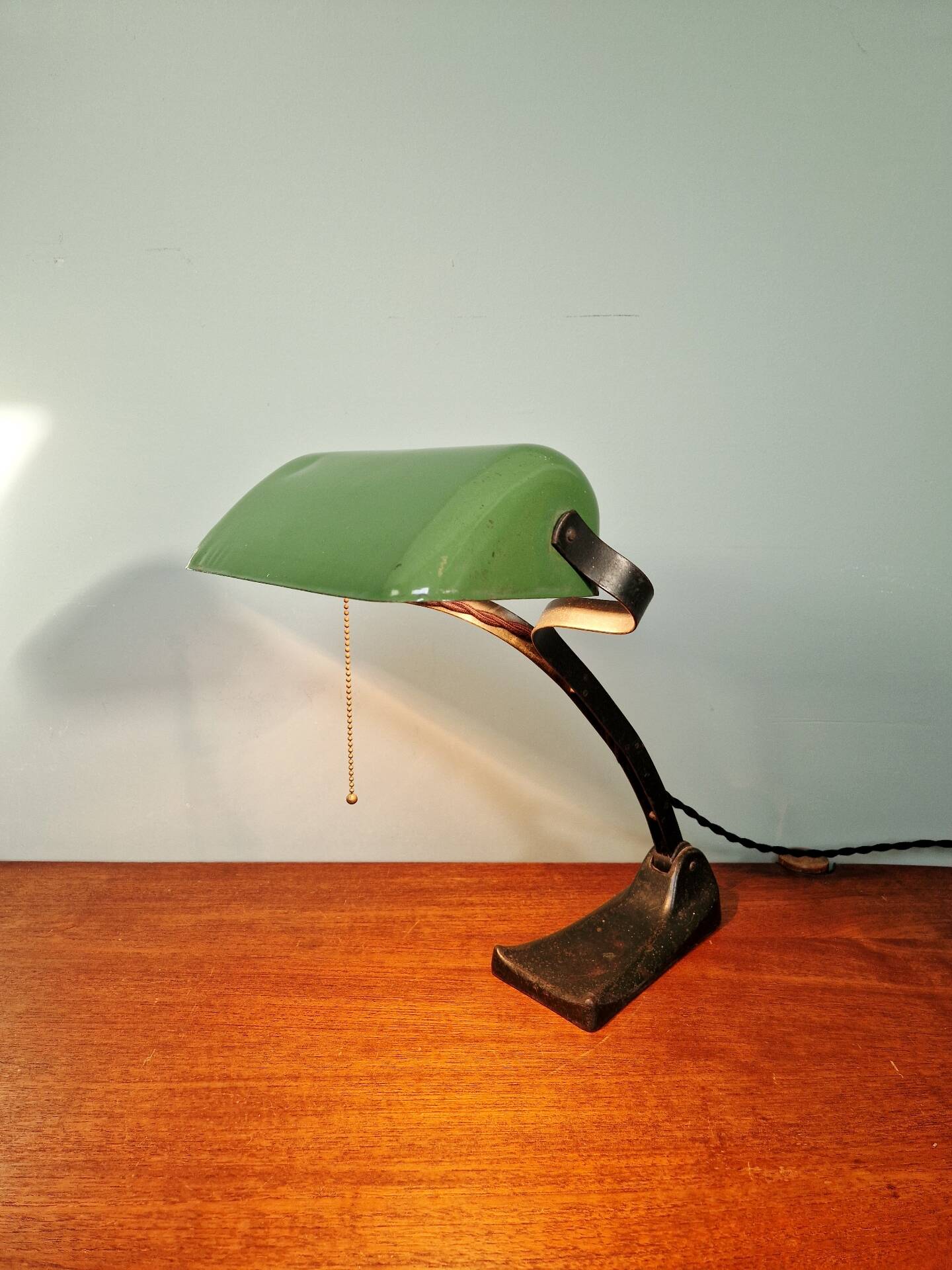 Bauhaus style banker’s lamp, Schaco (Germany), 1920-30