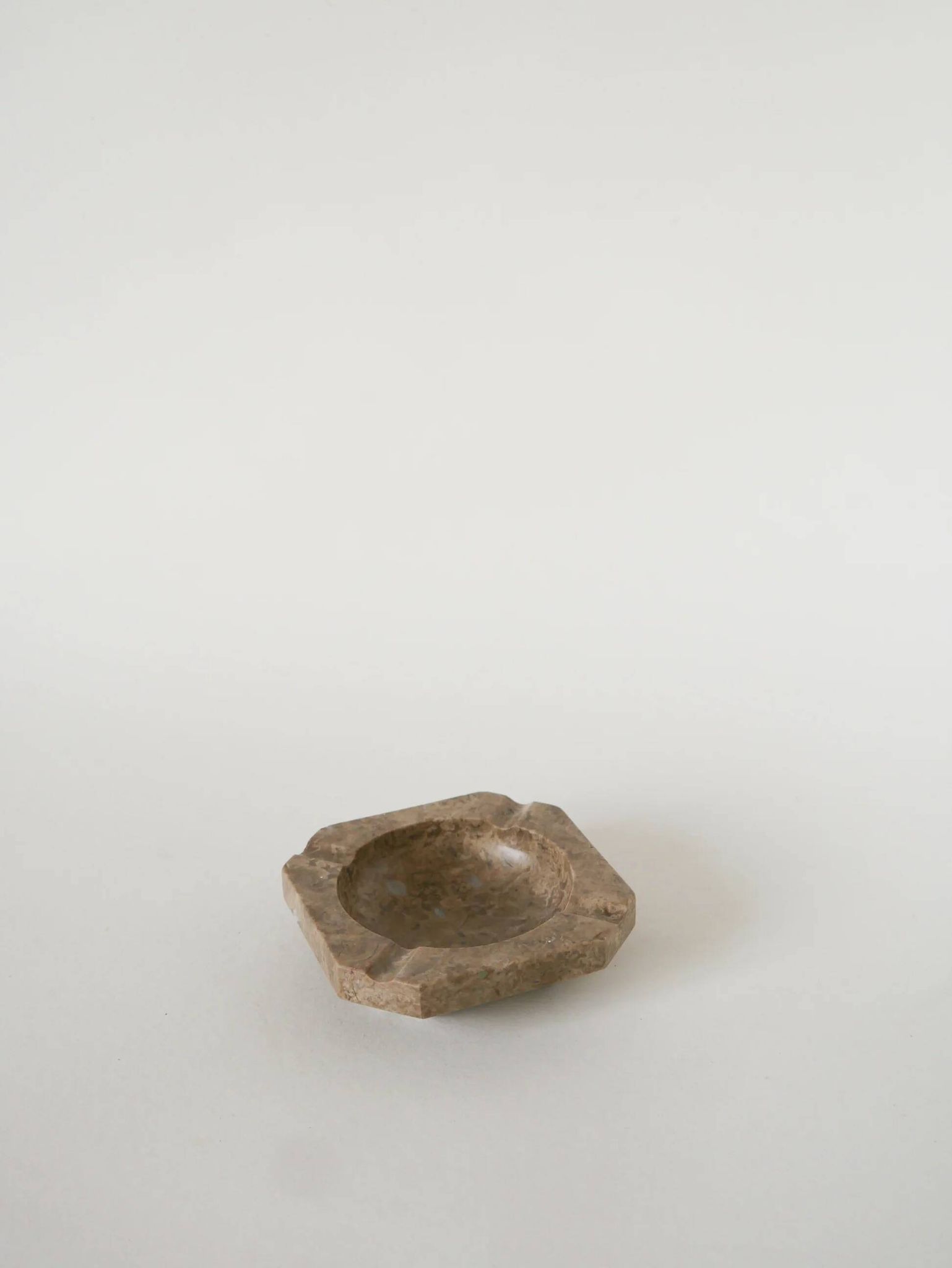 Marble ashtray, hexagonal shape, grey, 1970.
