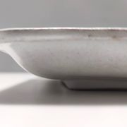 Ensemble de six assiettes carrées vintage en faïence fabriquées à la main par De Simone, Italie