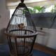 Cage à oiseaux en noyer