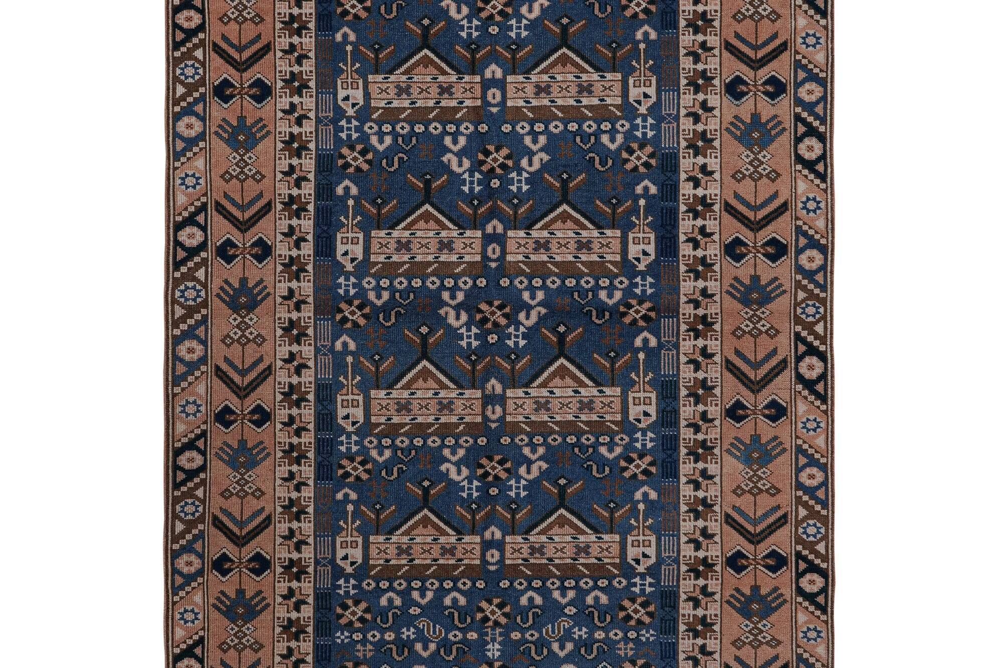 Vintage Turkish Oushak rug 143x247 cm