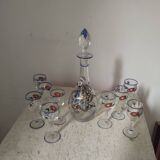 Sevres crystal carafe glass liqueur service
