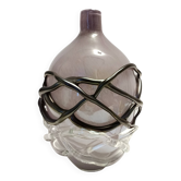 Vase en verre de Murano irisé lilas et noir par Sergio Costantini, Italie 19