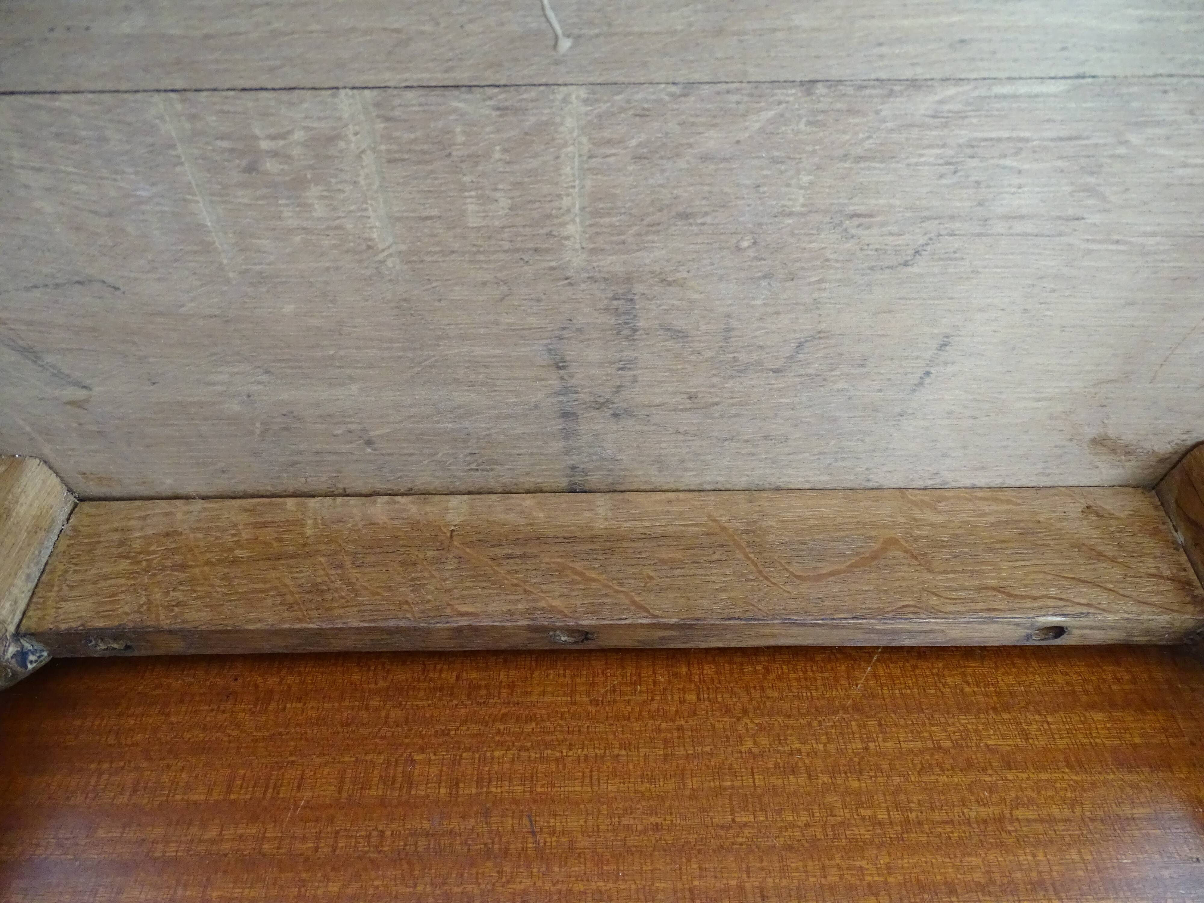 Old brutalist wood stool