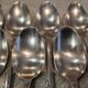 11 silver-plated dessert spoons, OD style, Louis XVI style