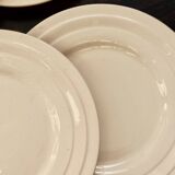 6 vintage pale pink earthenware dessert plates