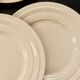 6 vintage pale pink earthenware dessert plates
