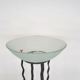 Italian floor light in iron, stone and glass