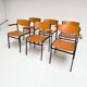 6 chaises empilables par Gijs van der Sluis, 1970