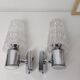 Pair of chrome wall lights