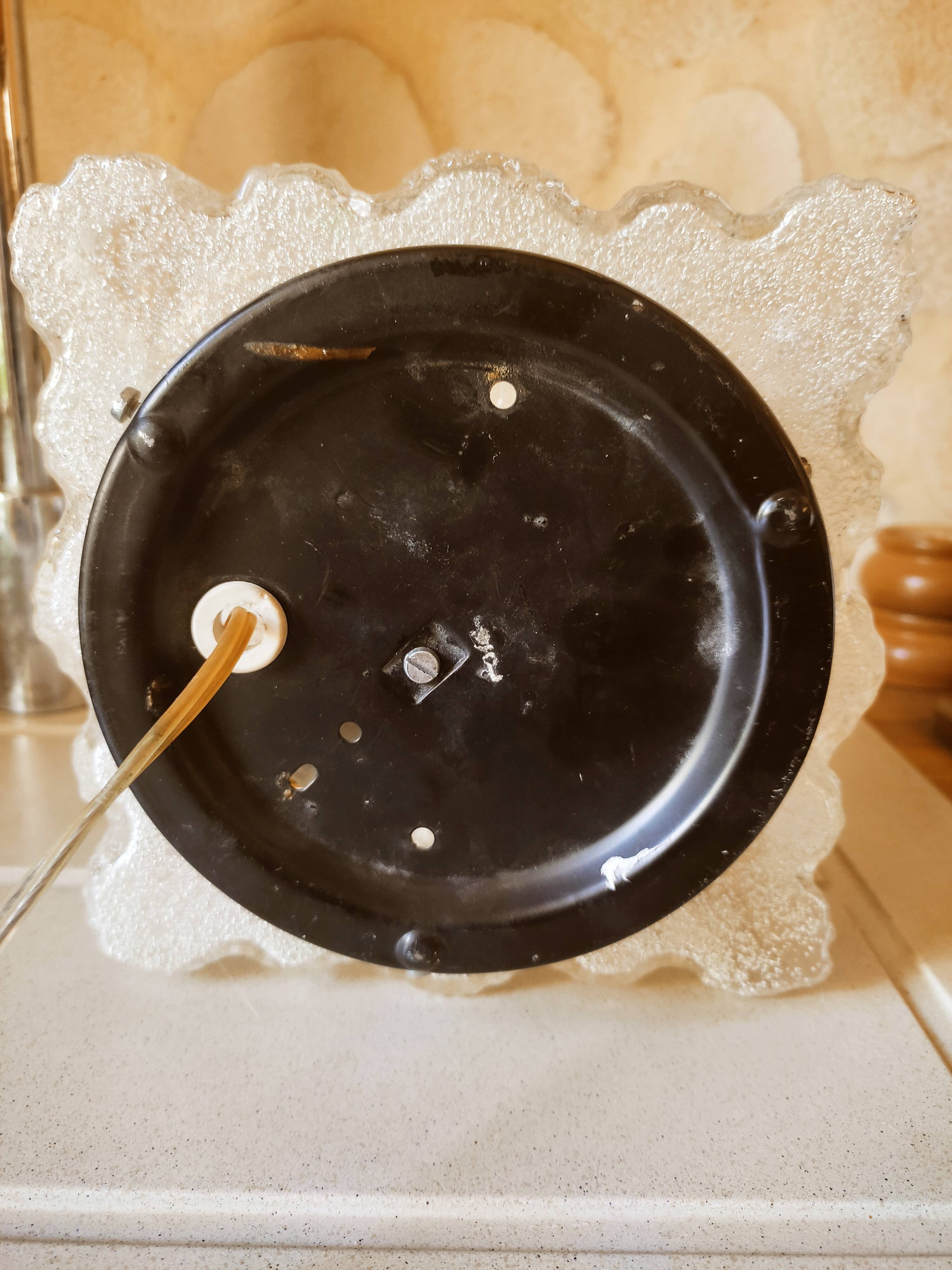 Textured glass ceiling lamp