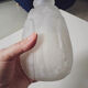 Art deco vase in pressed glass molded eagle