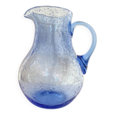 Carafe signée Biot verre bullé