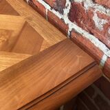 Louis XV style sideboard, 3 doors with lock, glass top.