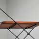 Minimalistic Paul Nagel Teak and Steel Teatrolley. Germany, 1950s