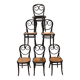 Series 6 Thonet chairs model no. 2