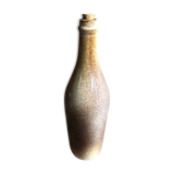 Ancienne Bouteille Grès Marron Beige + Bouchon Vintage