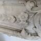 Louis XV style fireplace in white Carrara marble 19th century